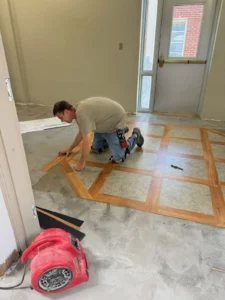installation Installing floor | Battle Creek Tile & Mosaic