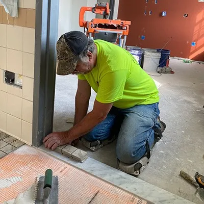 DuringTileInstallation Tile installation | Battle Creek Tile & Mosaic
